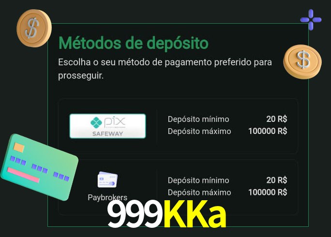 O cassino 999KKa oferece uma grande variedade de métodos de pagamento